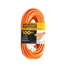 SJTW 25 Feet All Weather Contractor Grade Extension Cord 16 Gauge in Orange